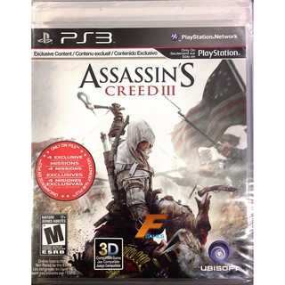 PS3 Assassins Creed III (English) แผ่นเกมส์ ของแท้ มือ1 มือหนึ่ง ของใหม่ ในซีล