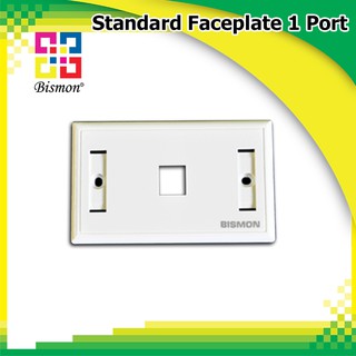 แผงเต้ารับสายแลน 1 Port Standard Face plate (ABS, UL-94V-0) (BISMON)