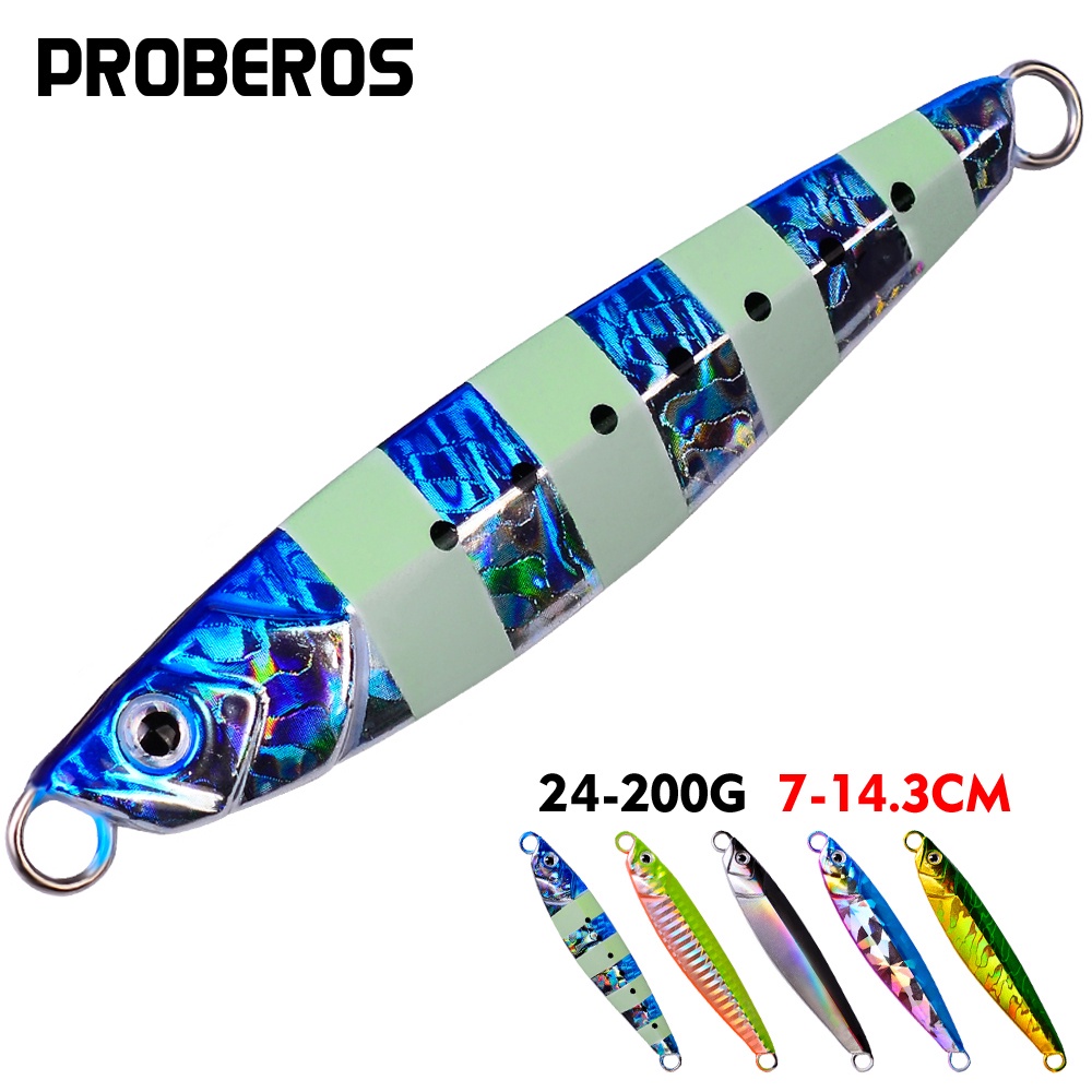 PROBEROS 1 PC 24G-200G Metal Jig Fishing Lure จมอยู่ใต้น้ําช้า Jigs เหยื่อตกปลาตะกั่ว