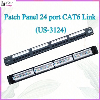 แผงกระจายสายแลน Link (US-3124) Patch Panel 24 port CAT6