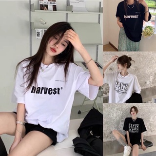 💥G9💥 พร้อมส่ง เสื้อยืด Over size คอกลม แขนสั้น ผ้านิ่ม เสื้อยืดแฟชั่น สไตล์เกาหลี 💖 #9352