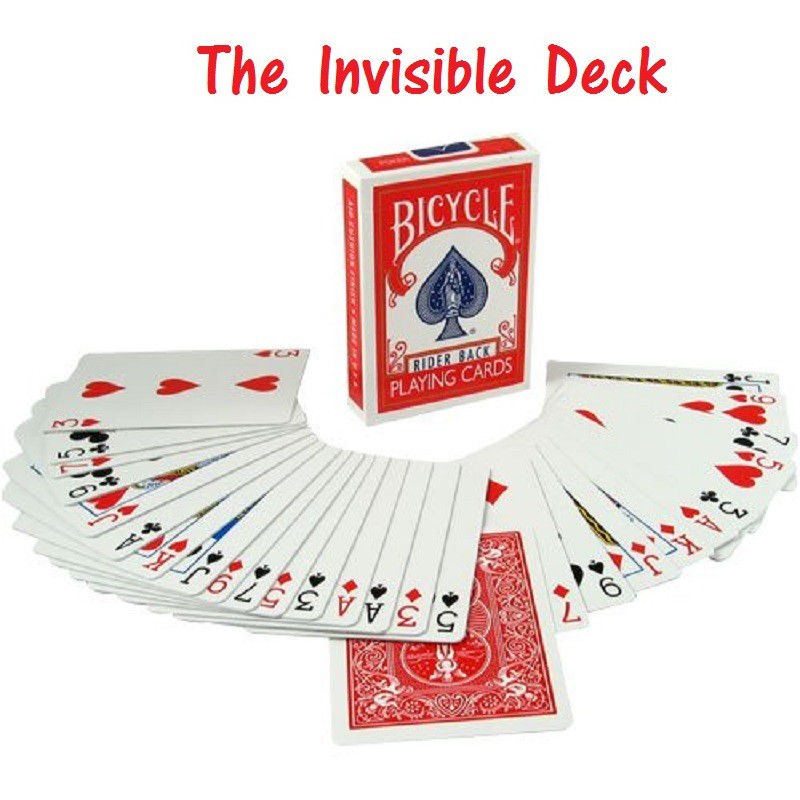 The Invisible Bicycle Deck Amazing Magic Card Games Close Up Street Magic Tricks Props สําหรับ Magician