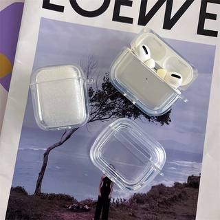 เคสหูฟังบลูทูธไร้สาย ซิลิโคนนิ่ม แบบใส สําหรับ Airpods pro2 3 2 1 1 2 3 pro2