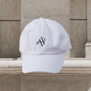 AHC000 Logo cap - White หมวกผ้าคอตตอนสกรีนโลโก้