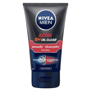 NIVEA MEN ACNE 8H Oil Clear Mud Foam นีเวีย เมน แอคเน่ ออย เคลียร์ มัดโฟม 100g.