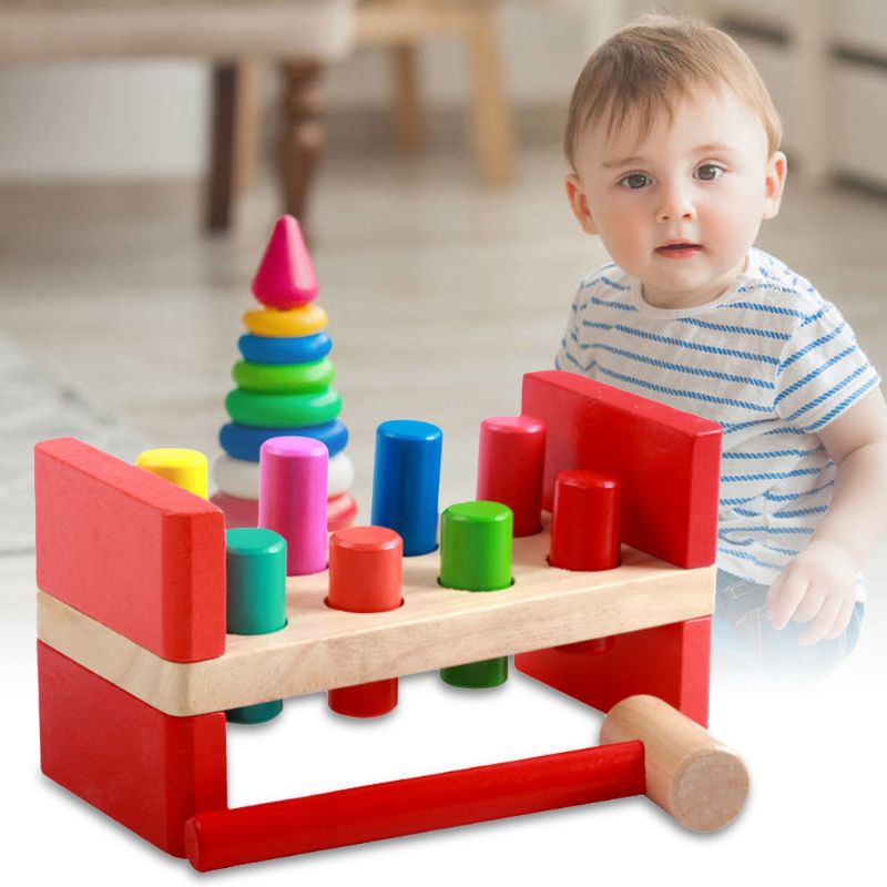 king Wooden Fun Color Piling Table Beats Hamster Kids Children Early ...