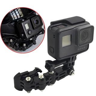 4 ways turntable buckle mounted helmet chin bracket for Action Cameras