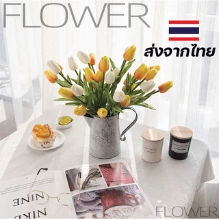 ดอกทิวลิปปลอม 1 ชิ้น งานพรีเมียม แต่งบ้าน ร้านกาแฟ งานแต่งงาน พร็อพถ่ายรูปสินค้า 🌿💐 วาเลนไทน์