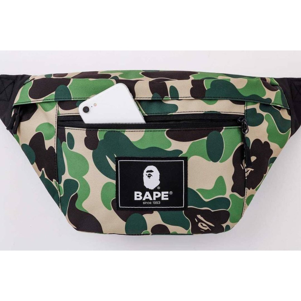 bape waist bag camo