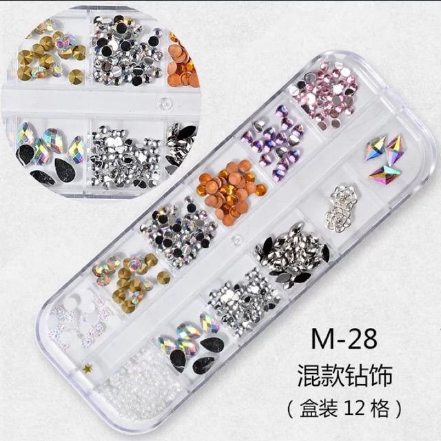 อะไหล่ตกแต่งเล็บ 12 ช่อง M28