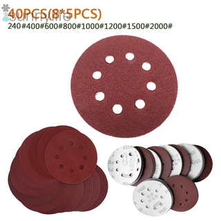 5 125mm 8 Holes Sanding Discs Sandpaper 240/400/600/800/1000/1200/1500/2000#