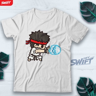 [COD]เสื้อยืด พิมพ์ลาย Hadoken ryu street fighter DISTROS-5XL