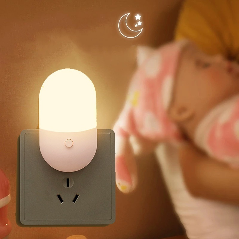 โคมไฟกลางคืน LED ปลั๊ก EU US หรี่แสงได้ สําหรับห้องนอนเด็ก ห้องครัว