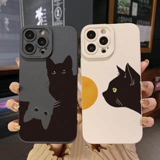 เคสโทรศัพท์มือถือ ขอบสี่เหลี่ยม ลายแมว สําหรับ OPPO Reno7 4G Reno6 Reno8 Z 5G Reno5 F 7 Lite A17 A17K A77S A57S