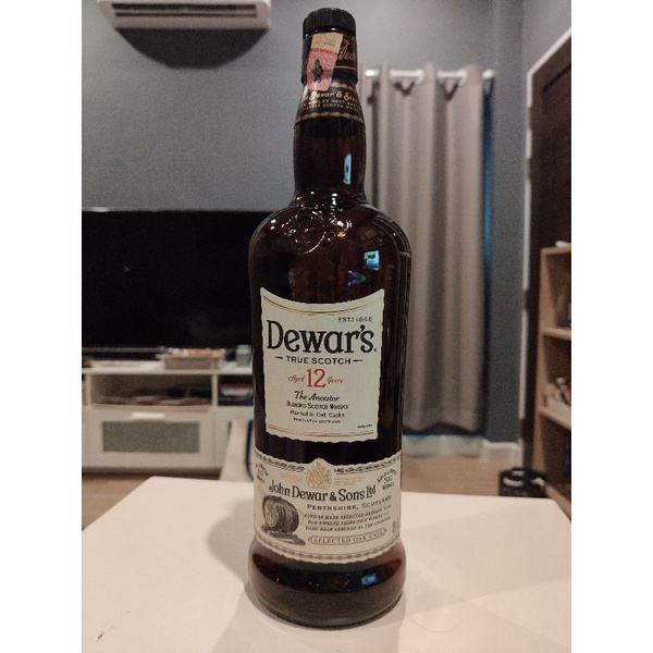 ขวดเหล้านอก ขวดเปล่า Dewar's 12 จุกคอร์ก