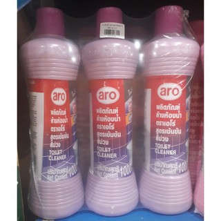 น้ำยาล้างห้องน้ำ ตราเอโร่ สูตรเข้มข้น ขนาด 1000ml 1L ยกแพ็ค 3ขวด ARO TOILET CLEANER (สินค้ามีตัวเลือกกลิ่น)