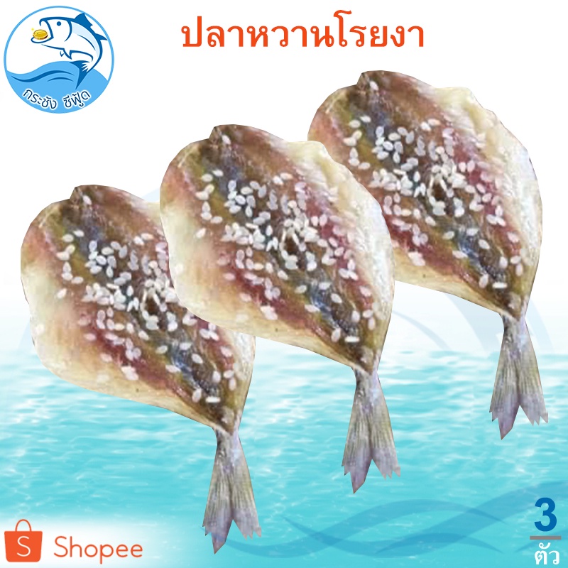 ปลาข้างเหลืองหวานโรยงา 3ตัว 15กรัม ปลาสีกุน ปลาหวาน ปลาหวานแห้ง ปลาหวานโรยงา ปลาแห้ง อาหารทะเล