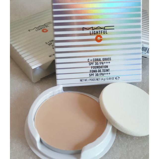 แป้งแมค M.a.c Lightful C + Coral Grass SPF30 / PA+++ Foundation Refill ปริมาณ 14 กรัม