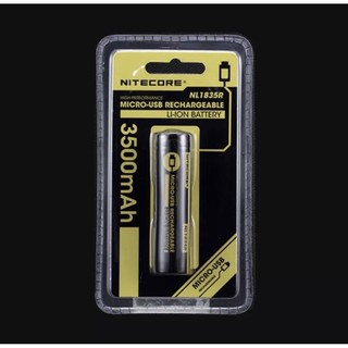 ถ่านชาร์จ Nitecore NL1835R ชาร์จตรงผ่าน USB 3.6V ของแท้ แพค 1 ก้อน สามารถออกใบกำกับภาษีได้