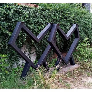 MPT Steel MPT-121 ขาโต๊ะเหล็ก ขาเหล็กโต๊ะ  ทรงหัวใจ Heart Model สีดำด้าน 1ชุด (2ชิ้น) แข็งแรงทนทาน กันสนิม