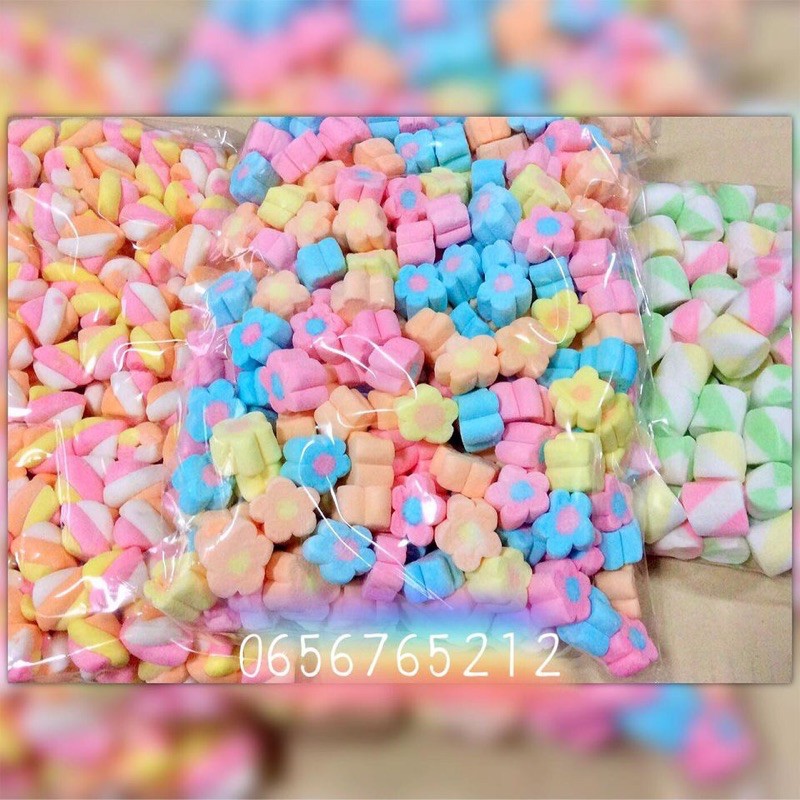 มาร์ชเมลโล่รูปดอกไม้ 300กรัม95บาท