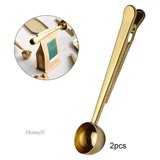 [Homyl1] 2-In-1 คลิปหนีบถุงกาแฟ เครื่องเทศ ข้าวโอ๊ต 2 ชิ้น ต่อชุด