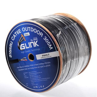 สายแลนCat6 ภายนอก OUTDOOR UTP LAN CABLE CAT6 305เมตร GLink