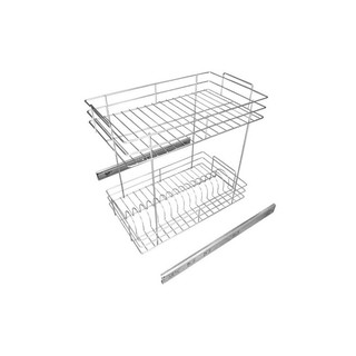 ชุดตะแกรงคว่ำจาน/แก้ว 2 ชั้น SS304 PARNO | PARNO | PARNO อุปกรณ์จัดเก็บในตู้ ตู้และลิ้นชักในครัว ห้องครัว ชุดตะแกรงคว่ำจ
