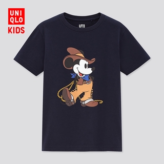 เสื้อยืดแขนสั้นลําลอง พิมพ์ลาย Uniqlo สําหรับเด็กผู้ชาย และเด็กผู้หญิง