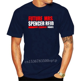 เสื้อยืดผ้าฝ้ายพิมพ์ลายแฟชั่น เสื้อยืดผ้าฝ้าย พิมพ์ลาย Minds Spencer Reid Future Bride Licensed AHkoak16MFldkg37 สําหรับ