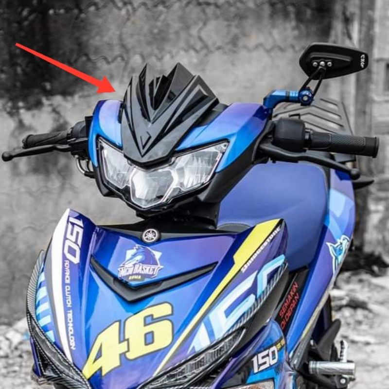มงกุฎแตร Ex-150 EXCITER 2019 สีสโมค