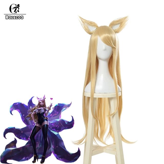 [พรีออเดอร์]วิกผม Ahri LoL Skin Cosplay ยาว 90 cm.