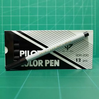 Pilot SDR-200 BLACK ปากกาเมจิกไพล๊อต หมึกสีดำ หัวขนาด 2.0มม. (1กล่อง/12ด้าม)