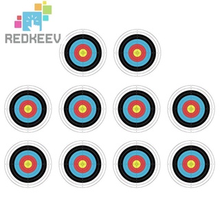 Redkeev 10 ชิ้น 40x40 ซม. ยิงธนูมืออาชีพเป้ายิงกระดาษฝึกลูกศรกระดานลูกศร