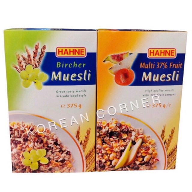 HAHNE PREMIUM Multi Fruit Muesli มูสลี่ ผลไม้ ข้าวโอ๊ต คอร์นเฟลก ถั่ว ไม่มีน้ำตาล/สารกันบูด superfoo
