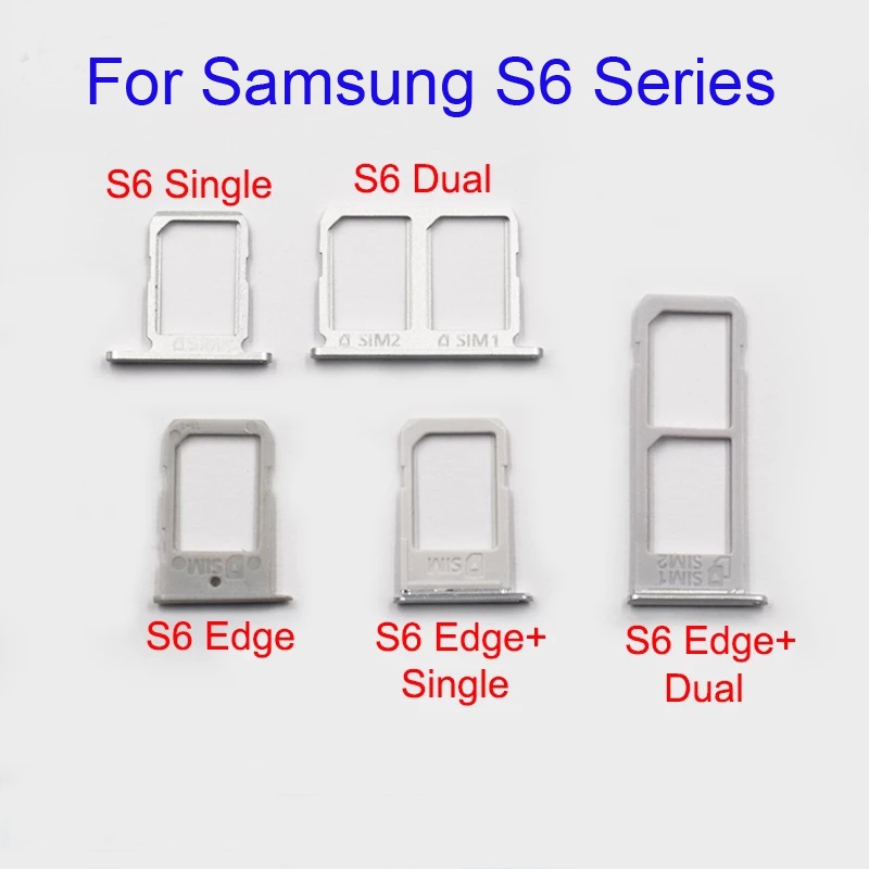 ซิมการ์ดที่ใส่ถาดสําหรับ Samsung S6 S6 Edge S6 Edge Plus