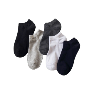 (W-006) ไม่อับชื้น ถุงเท้าข้อสั้น ถุงเท้าข้อกลาง เนื้อผ้านุ่มสบาย ระบายอากาศ