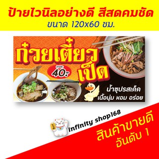 ป้ายไวนิลร้านก๋วยเตี๋ยวเป็ด ป้ายอิงค์เจ็ท ป้ายร้านค้า ป้ายด่วน ป้ายพร้อมส่ง ป้ายราคาถูก