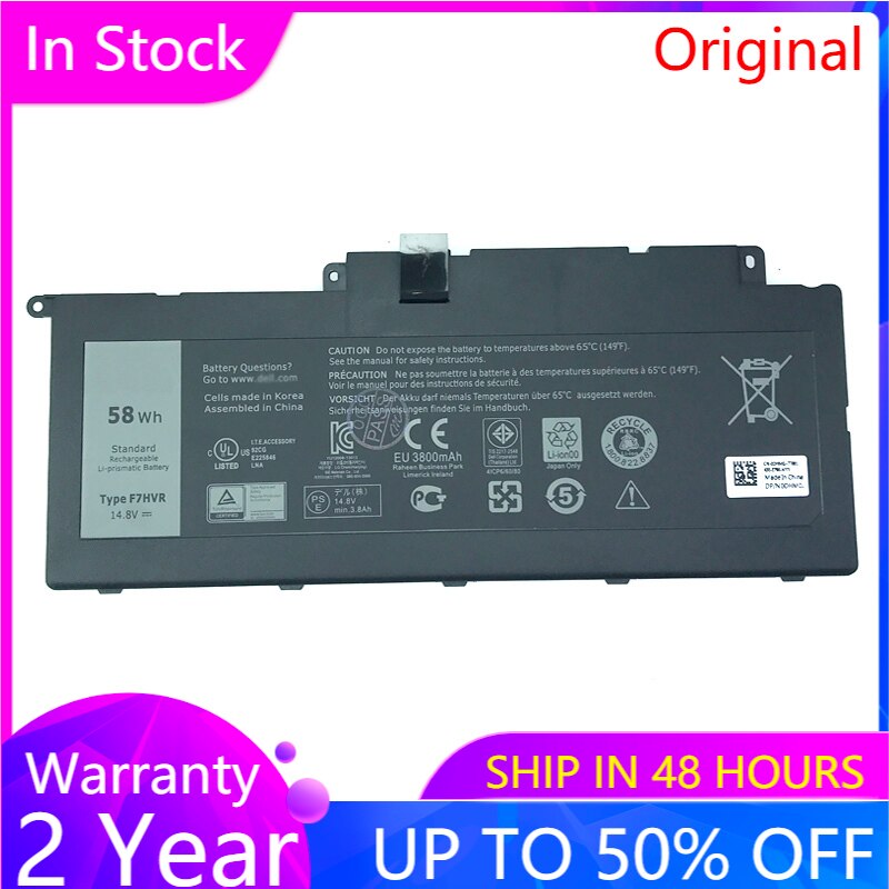 ❤F7HVR 14.8V 58Wh Laptop Battery For DELL Inspiron 17 7000 7737 7746 14 15 15r 5545 7537 14-7437 G4Y