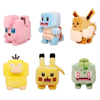 ตุ๊กตาการ์ตูนโปเกม่อน ปิกาจู Jigglypuff Squirtle Eevee Psyduck Bulbasaur ของเล่นสําหรับเด็ก