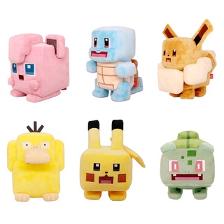 ตุ๊กตาการ์ตูนโปเกม่อน ปิกาจู Jigglypuff Squirtle Eevee Psyduck Bulbasaur ของเล่นสําหรับเด็ก