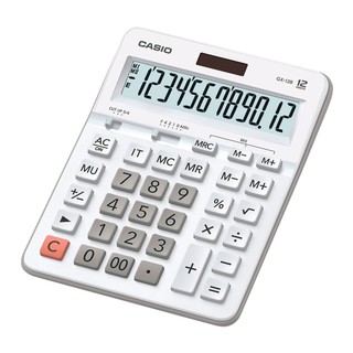 เครื่องคิดเลข สีขาว คาสิโอ GX-12B-WE White Calculator Casio GX-12B-WE