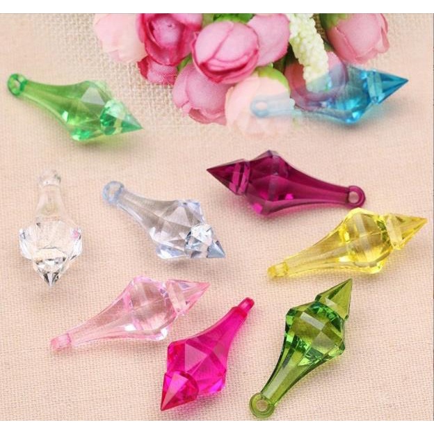 สีสันใสขนาดใหญ่อะคริลิค Teardrop หลวม Charm ลูกปัดสําหรับ DIY แจกัน/ผ้าม่านหยดน้ําเครื่องประดับอุปกรณ์เสริม y1707