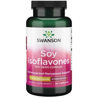 (EXP 04/2024) Swanson Premium Soy Isoflavones 60 แคปซูล สารสกัดจากถั่วเหลือง สำหรับสตรีวัยทอง