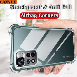 Xiaomi Redmi Note 11 Pro  (5G) 11s 10s 9T 9s 9Pro Shockproof Silicon Clear Case Airbag Cushion Soft Back Cover Transparent Phone Casing for Redmi Note11 Note11Pro Note11S Note10s Note10 Note10Pro Note9T Note9 Note9Pro Note9S