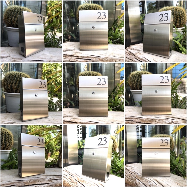 ตู้จดหมายสแตนเลส mail box แบบที่5 เกรด304 ตู้ไปรษณีย์ Mailbox สินค้า ...