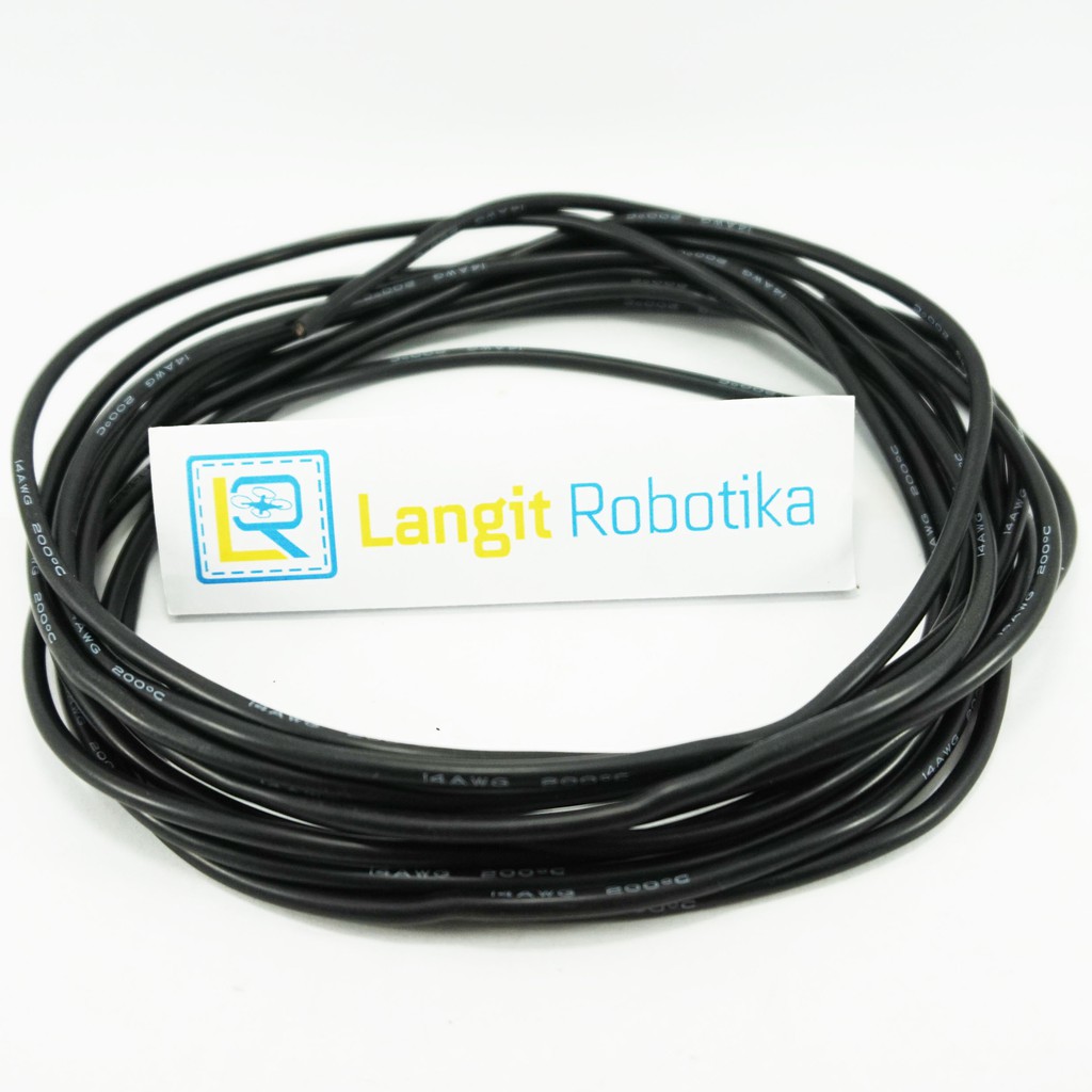 AWG 14 สายซิลิโคน AWG14 สายซิลิโคนสีดําสีดํา RC เครื่องบิน