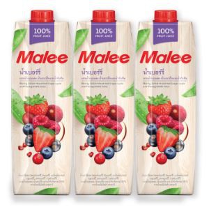 ส่งฟรี  มาลี น้ำเบอร์รี่ผสมน้ำผลไม้รวม100% ขนาด 1000ml ยกแพ็ค 3กล่อง MALEE BERRY MIXED FRUIT JUICE 1L 1ลิตร     ฟรีปลายทาง