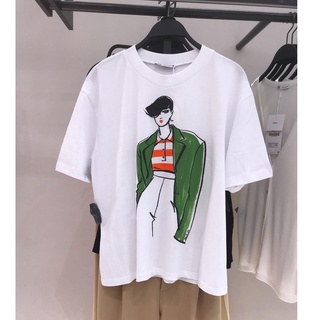 เสื้อยืดโอเวอร์ไซส์Zara T shirt เสื้อยืดคอกลม ทรงโอเวอร์ไซส์ แท้💯%S-3XL