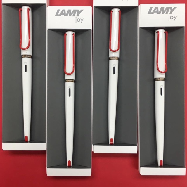 **พร้อมส่งค่ะ** Lamy Joy white red clip 2019 ลามี่ จอย หัวตัด ขาว คลิปแดง หัว 1.1 1.5 1.9